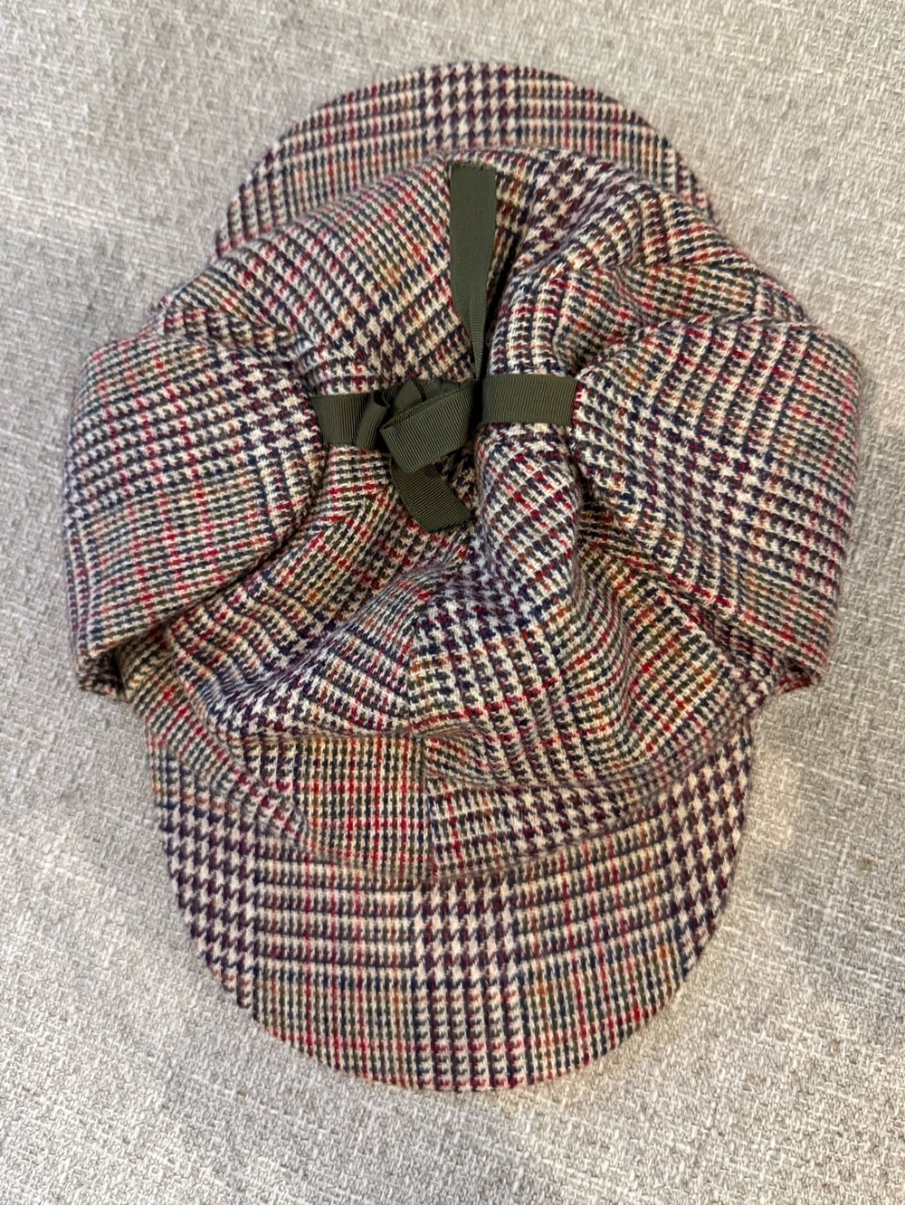 Vintage Dobbs Deerstalker Hat Plaid Wool USA Made Sherlock Hunting Cap XL
